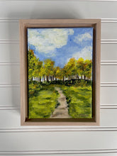 Load image into Gallery viewer, "Autumn Path II" an Original Framed 5x7 Acrylic Painting