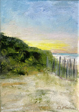 Load image into Gallery viewer, "Holding onto Summer" an Original Framed 5x7 Acrylic Landscape Painting