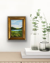 Load image into Gallery viewer, "Low Country Meadow" an Original 5x7 Acrylic Painting Framed