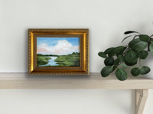 "Low Country River" an Original 5x7 Acrylic Painting Framed