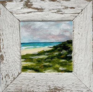 "Low Tide" An Original 6x6 Acrylic Painting Framed
