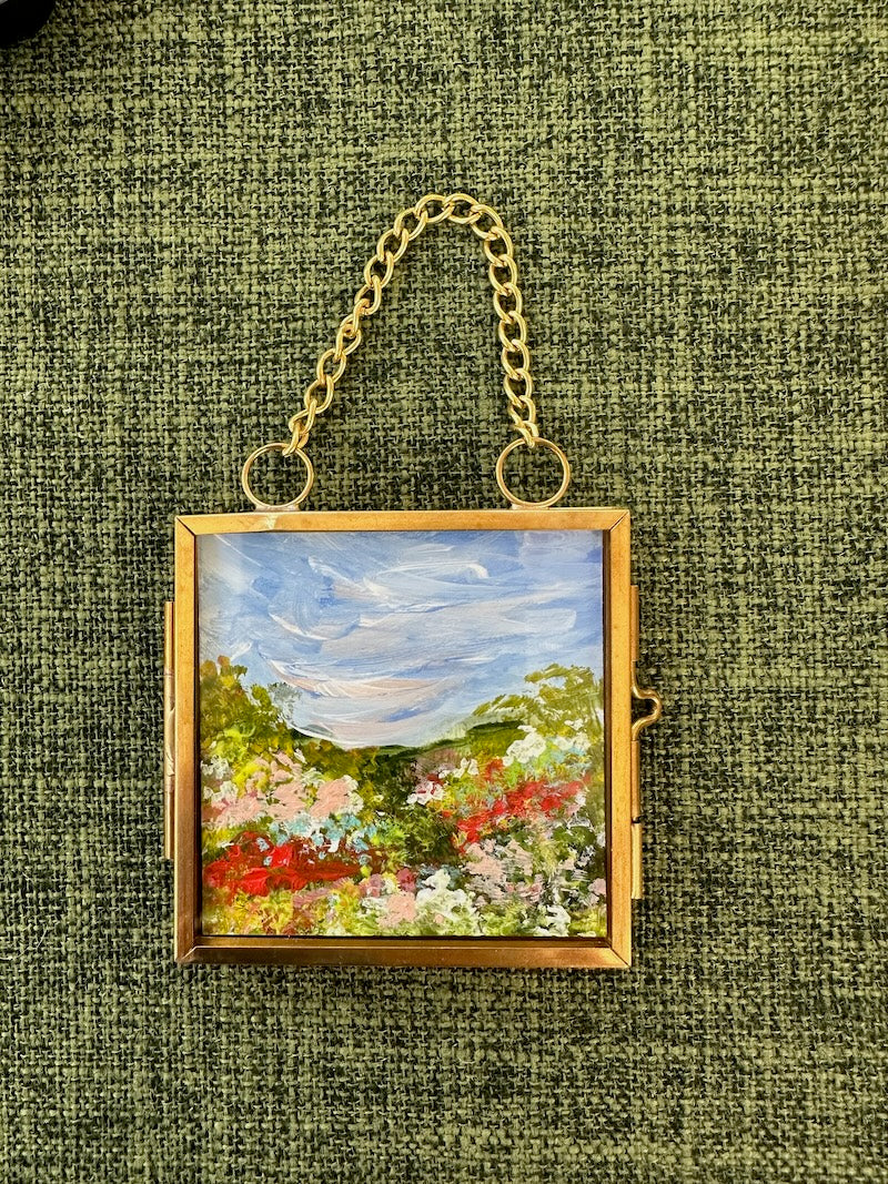 Field of Flowers Framed Ornament