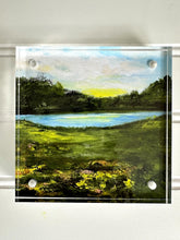 Load image into Gallery viewer, &quot;Summer Meadow&quot; a 4&quot;x4&quot; print framed in an acrylic block
