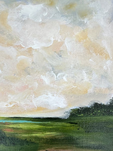 "Sunset Clouds" An Original 8x8 Acrylic Painting Framed