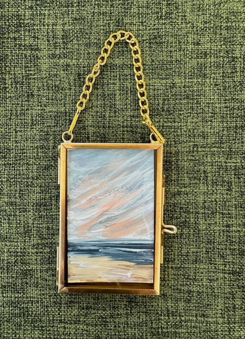 Winter Beach Framed Ornament