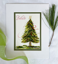 Load image into Gallery viewer, &quot;Believe&quot; Christmas Tree Print
