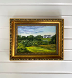 "Country Estate" an Original Framed 5x7 Acrylic Painting