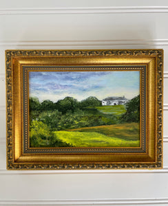 "Country Estate" an Original Framed 5x7 Acrylic Painting
