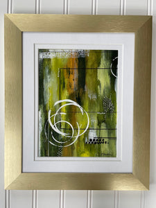"Energize" An Original 5x7 Painting on Paper Matted and Framed