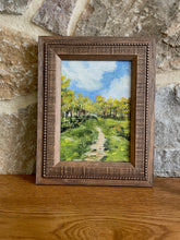 Load image into Gallery viewer, &quot;Autumn Path&quot; an Original Framed 5x7 Acrylic Painting
