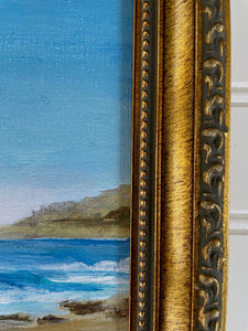 "Beach Walk" an Original 5x7 Acrylic Painting Framed