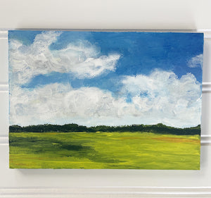 "Big Sky" an Original 5x7 Acrylic Painting Framed