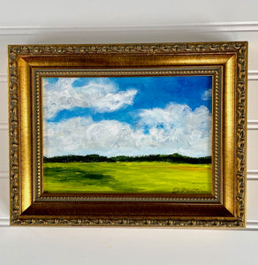 "Big Sky" an Original 5x7 Acrylic Painting Framed