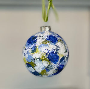 Blue Green Abstract Ornament