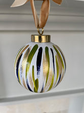 Load image into Gallery viewer, Dark Blue, Gold &amp; Green Ornament
