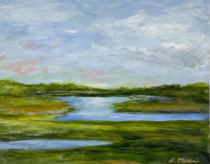 "Low Country at Dusk" An Original 8x10 Acrylic Painting