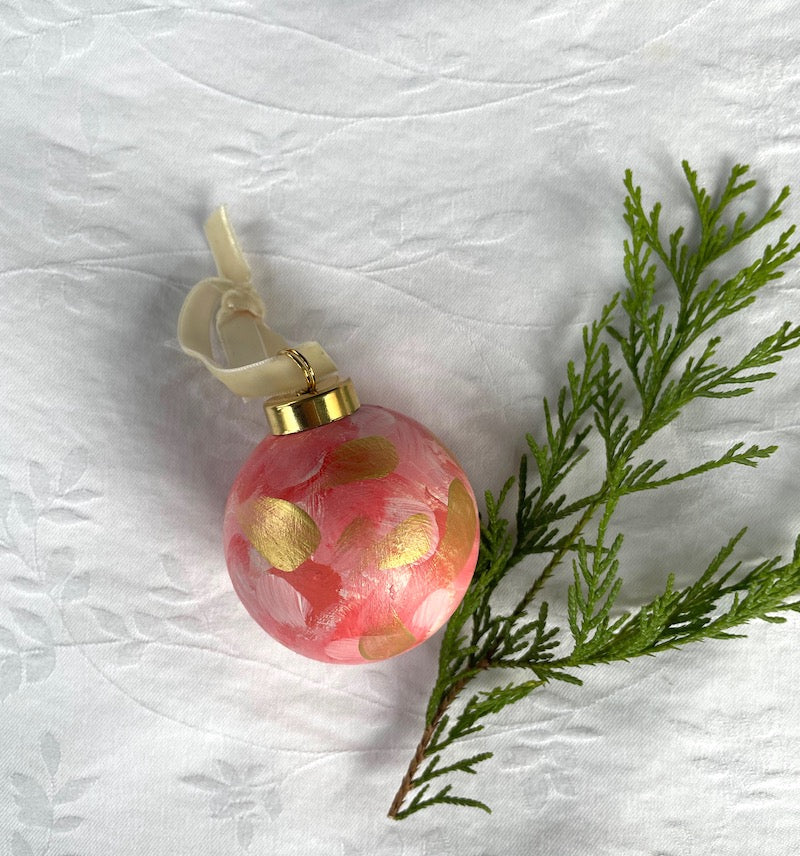 Peach, Pink & Gold Ornament