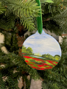 Red Fields Ornament