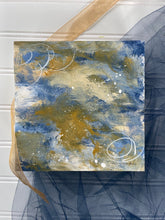 Load image into Gallery viewer, &quot;Sea Shell Palette in Blue II&quot; An Original 6x6 Painting on Wood Block
