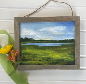 "Sky and Meadow" an Original 8x10 Painting on Wood